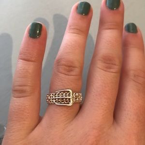 Sterling silver buckle ring